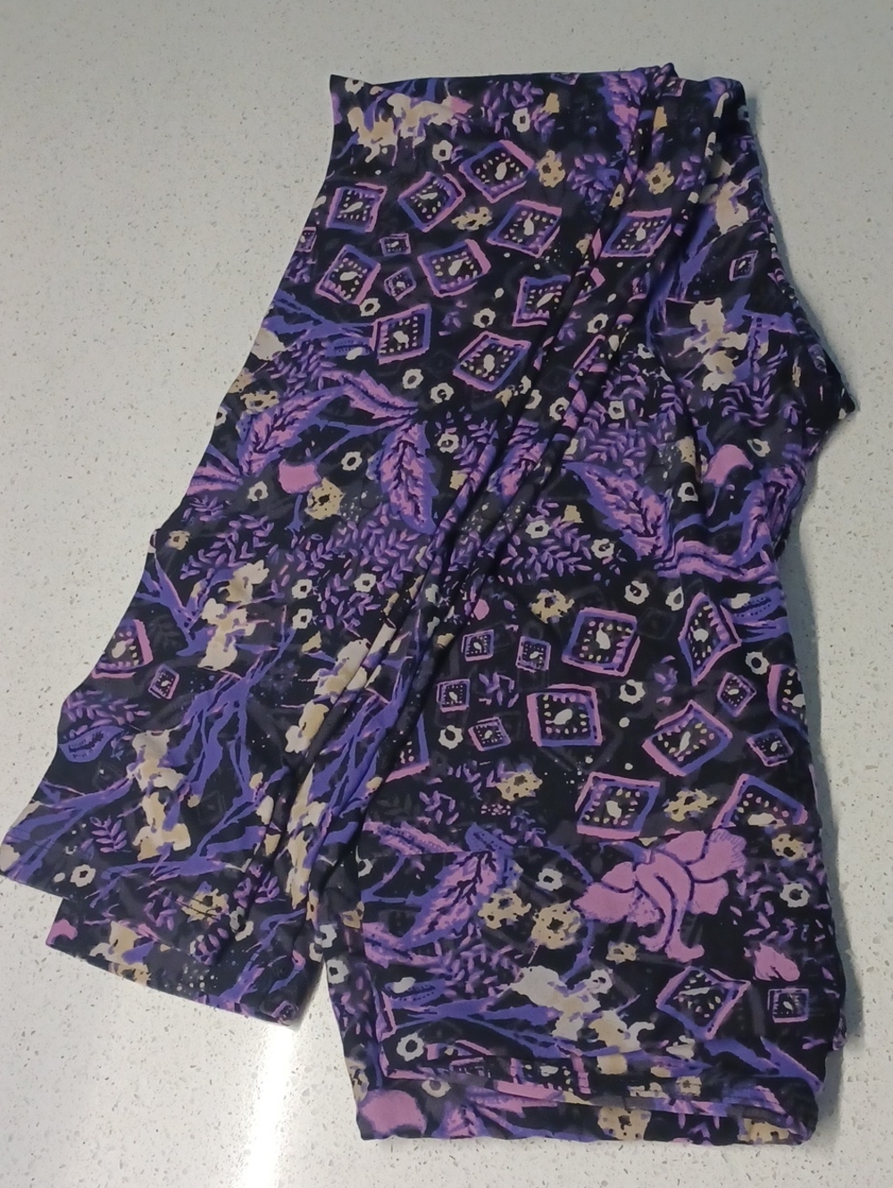 LuLaRoe Purple Geometric Legging